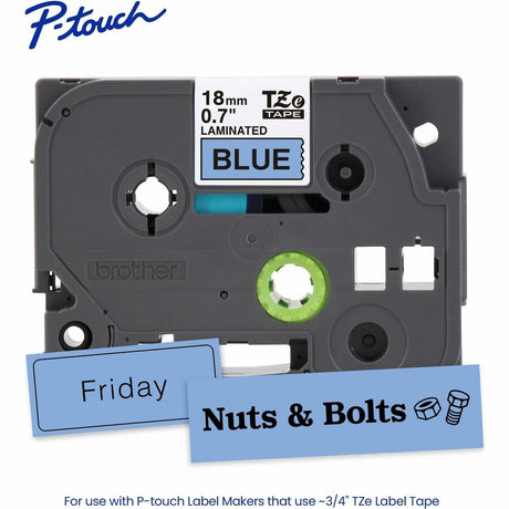 Brother Genuine P-touch TZe541 BK on BK Label Tape, Laminated, 18mmX8m