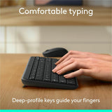 Logitech MK250 Bluetooth Wireless Mouse and Keyboard Combo: Fast & Easy Connectivity, Compact Wireless Keyboard, Ambidextrous Mouse (Graphite)