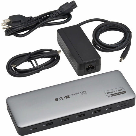 Eaton Tripp Lite Series USB-C Universal Dock, Triple Display - 4K HDMI and DisplayPort, USB 3.2 Gen 1/Gen 2 Hub, GbE, 100W PD Charging