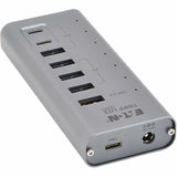 Eaton Tripp Lite Series 7-Port USB-C Hub - USB 3.2 Gen 1 and USB 3.2 Gen 2, 5 USB-A and 2 USB-C Ports, Gray