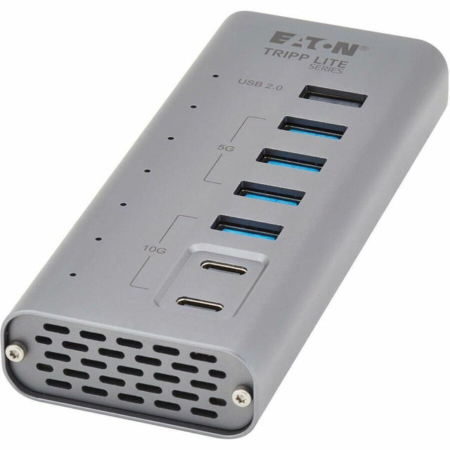 Eaton Tripp Lite Series 7-Port USB-C Hub - USB 3.2 Gen 1 and USB 3.2 Gen 2, 5 USB-A and 2 USB-C Ports, Gray