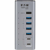 Eaton Tripp Lite Series 7-Port USB-C Hub - USB 3.2 Gen 1 and USB 3.2 Gen 2, 5 USB-A and 2 USB-C Ports, Gray