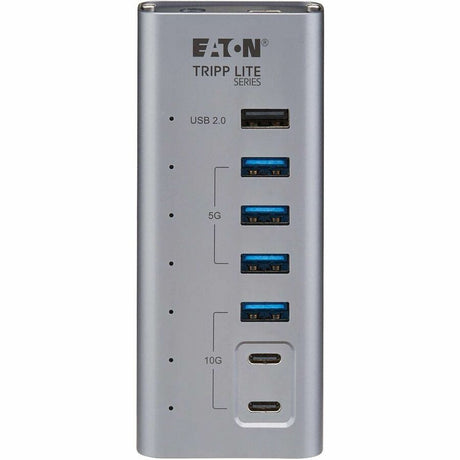 Eaton Tripp Lite Series 7-Port USB-C Hub - USB 3.2 Gen 1 and USB 3.2 Gen 2, 5 USB-A and 2 USB-C Ports, Gray