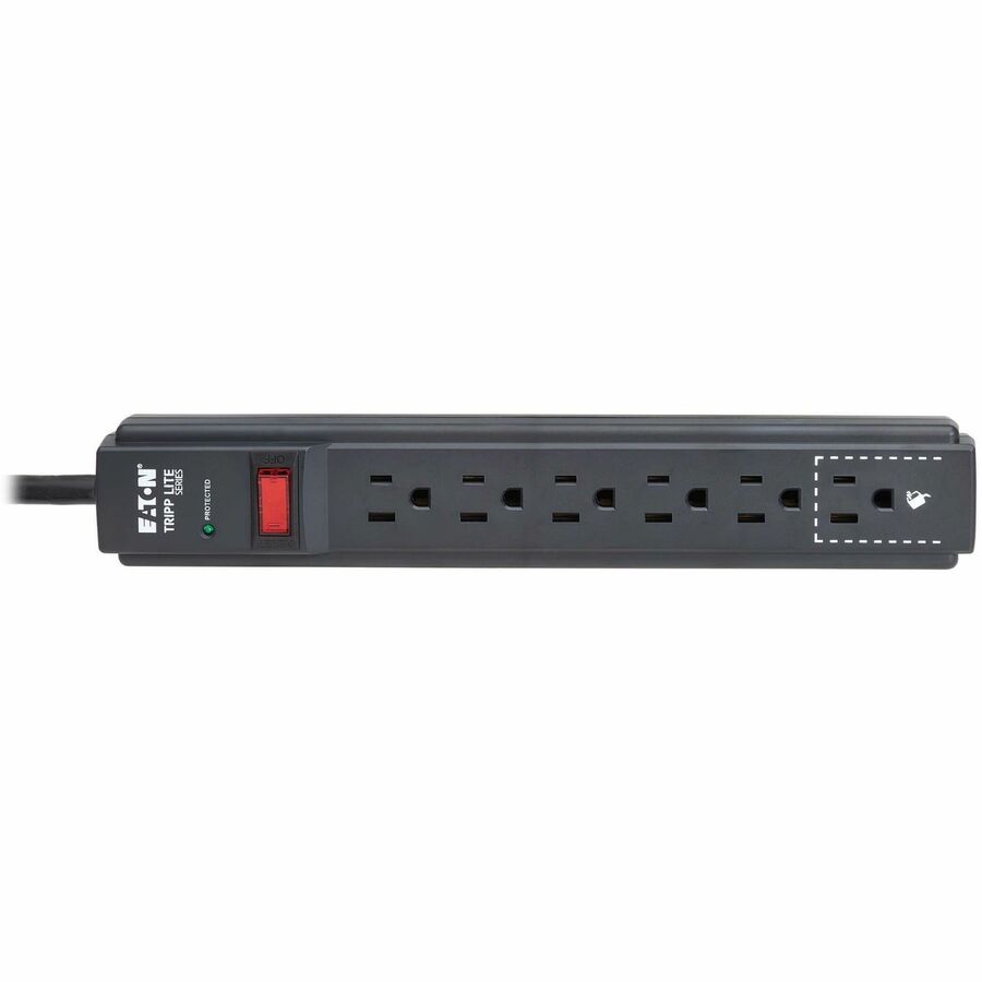 Eaton Tripp Lite Series Protect It! 6-Outlet Surge Protector - 5-15R Outlets, 600 Joules, 3 ft. (0.9 m) Cord, Black