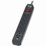 Eaton Tripp Lite Series Protect It! 6-Outlet Surge Protector - 5-15R Outlets, 1200 Joules, 10 ft. (3 m) Braided Cord, Black