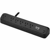 Eaton Tripp Lite Series Protect It! 6-Outlet Surge Protector with 2 USB-C Ports - 5-15R Outlets, 900 Joules, 30W PD Charging, Desk Clamp, 10 ft. (3 m) Braided Cord, Black
