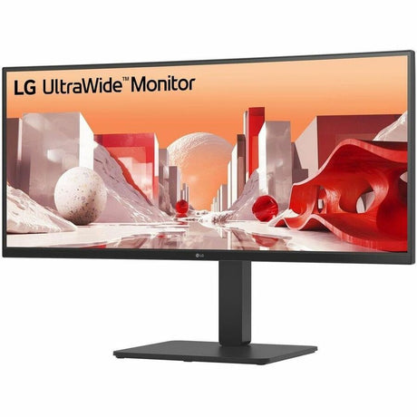 LG 34BA85QE-B 34" Class Webcam UWQHD Curved Screen LED Monitor - 21:9 - Textured Black, Black