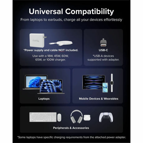Plugable 6 Port USB C Charging Station, Up to 100W Charger for Multiple Devices with Priority Charging