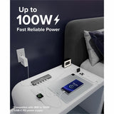 Plugable 6 Port USB C Charging Station, Up to 100W Charger for Multiple Devices with Priority Charging