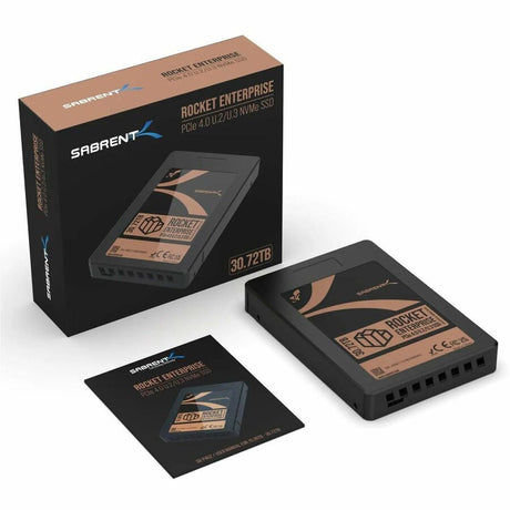 Sabrent Rocket Enterprise SB-P4U2 30.72 TB Solid State Drive - Internal - U.2 (PCI Express NVMe 4.0) - Black - TAA Compliant