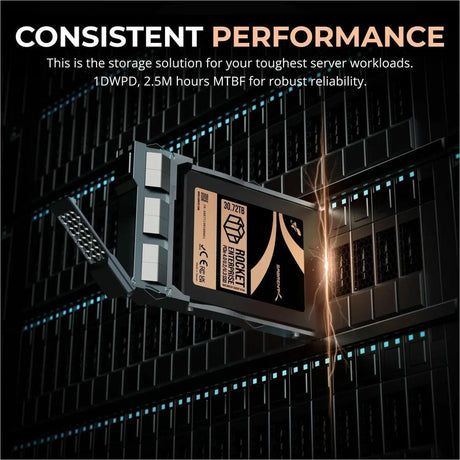 Sabrent Rocket Enterprise SB-P4U2 30.72 TB Solid State Drive - Internal - U.2 (PCI Express NVMe 4.0) - Black - TAA Compliant