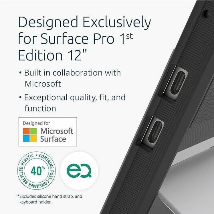 Kensington BlackBelt Rugged Carrying Case for 12" Microsoft Surface Pro Tablet - Black