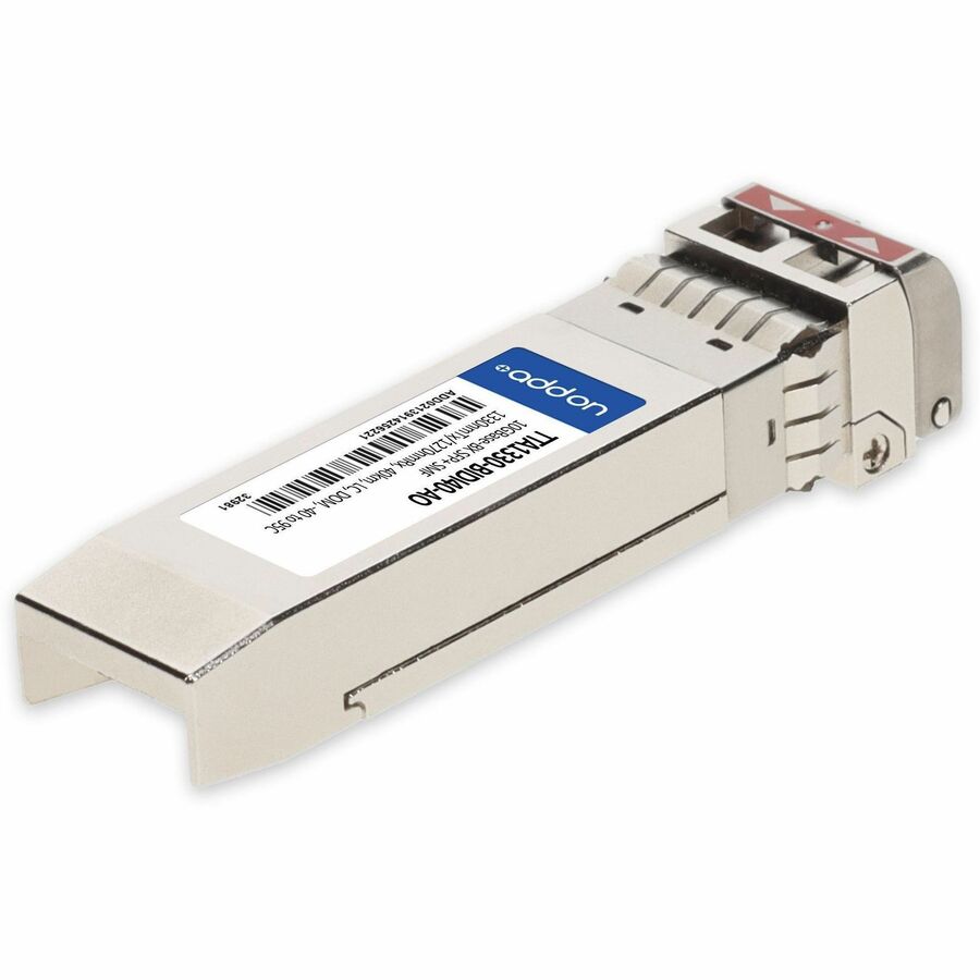 AddOn Commscope TTA1330-BIDI40 Compatible TAA 10GBase-BX SFP+ Transceiver (SMF, 1330nmTx/1270nmRx, 40km, LC, DOM, -40 to 95C)