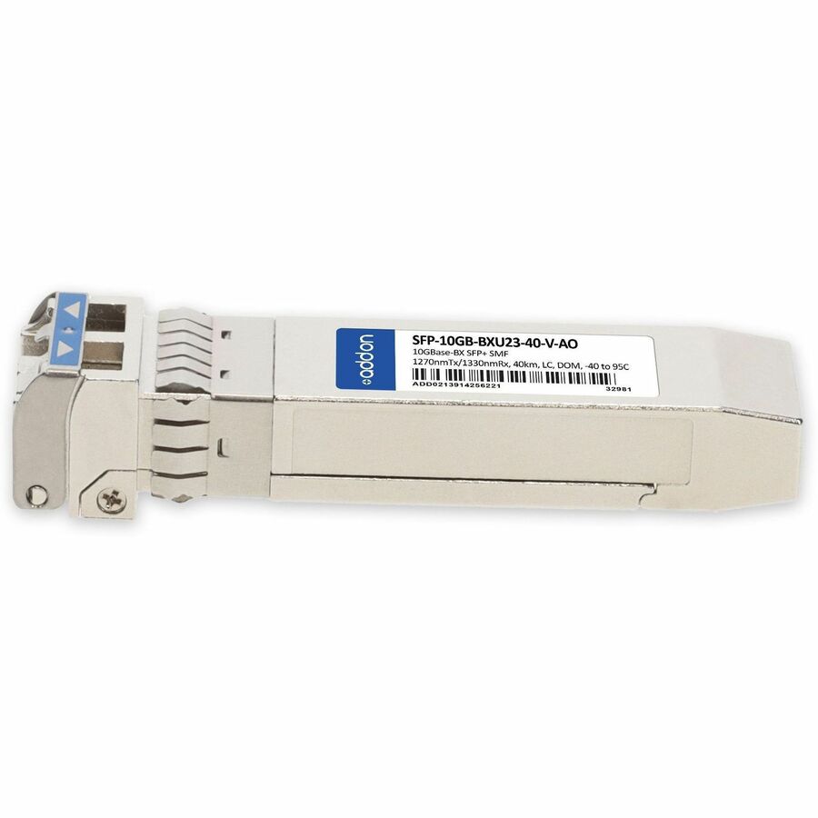 AddOn MSA and TAA 10GBase-BX SFP+ Transceiver (SMF, 1270nmTx/1330nmRx, 40km, LC, DOM, -40 to 95C)