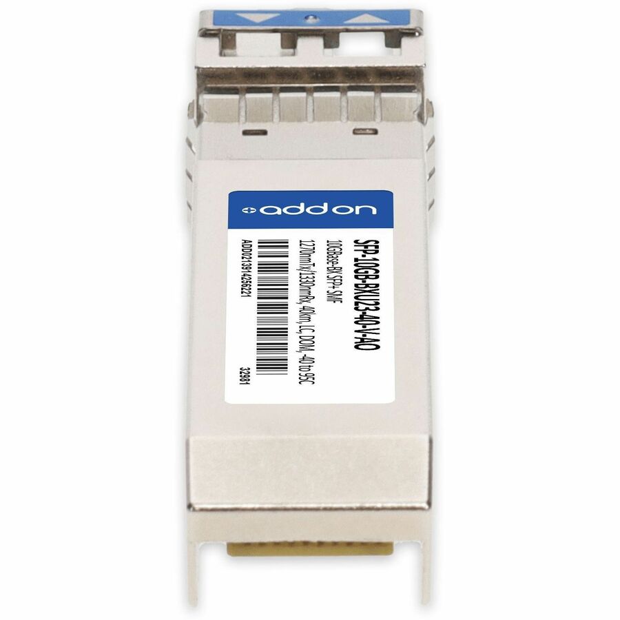 AddOn MSA and TAA 10GBase-BX SFP+ Transceiver (SMF, 1270nmTx/1330nmRx, 40km, LC, DOM, -40 to 95C)
