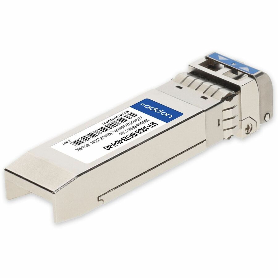 AddOn MSA and TAA 10GBase-BX SFP+ Transceiver (SMF, 1270nmTx/1330nmRx, 40km, LC, DOM, -40 to 95C)