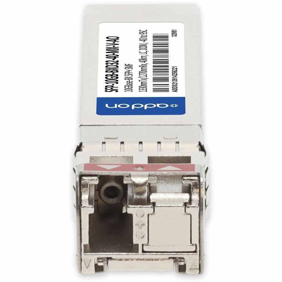 AddOn Mellanox Compatible TAA 10GBase-BX SFP+ Transceiver (SMF, 1330nmTx/1270nmRx, 40km, LC, DOM, -40 to 95C)