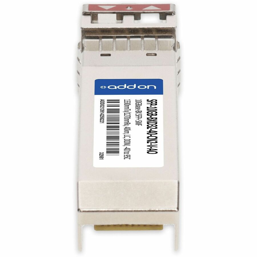 AddOn Ciena Compatible TAA 10GBase-BX SFP+ Transceiver (SMF, 1330nmTx/1270nmRx, 40km, LC, DOM, -40 to 95C)