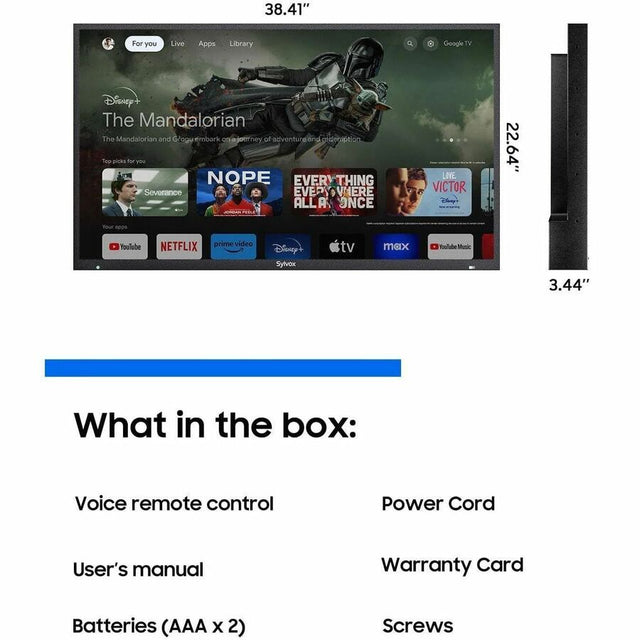 SYLVOX Pool Pro 2.0 OT43A2KHGF 43" Smart LED-LCD TV 2024 - 4K UHDTV - High Dynamic Range (HDR) - Black