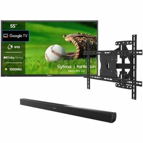 SYLVOX Deck Pro 2.0 OT55A2KHGD 55" Smart LED-LCD TV 2024 - 4K UHDTV - High Dynamic Range (HDR) - Black