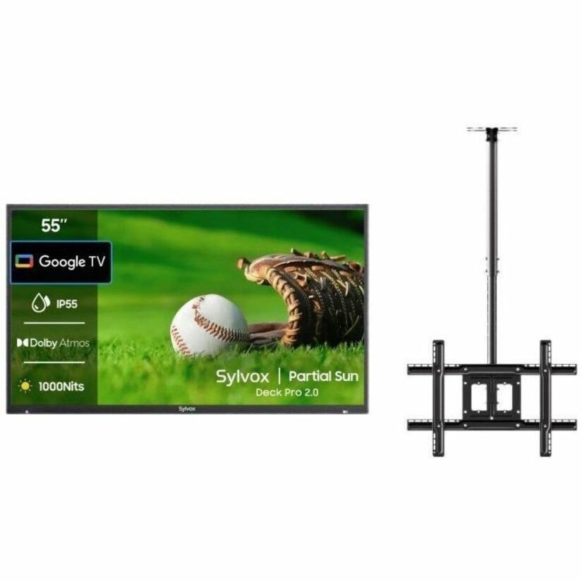 SYLVOX Deck Pro 2.0 OT55A2KHGD 55" Smart LED-LCD TV 2024 - 4K UHDTV - High Dynamic Range (HDR) - Black