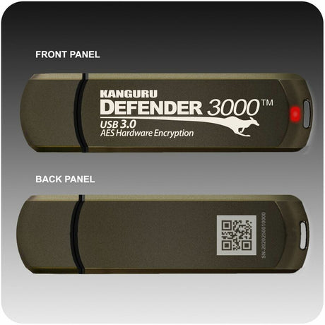 Kanguru Defender3000 FIPS 140-2 Certified Level 3, Encrypted Flash Drive, 1T