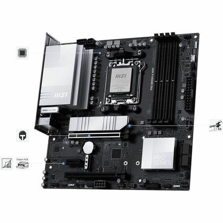 MSI Pro B850M-A WIFI Gaming Desktop Motherboard - AMD B850 Chipset - Socket AM5 - Micro ATX