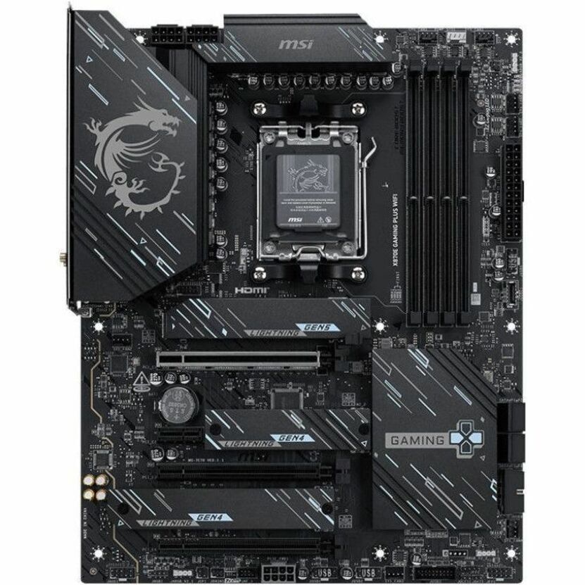 MSI X870E GAMING PLUS WIFI Gaming Desktop Motherboard - AMD X870E Chipset - Socket AM5 - ATX
