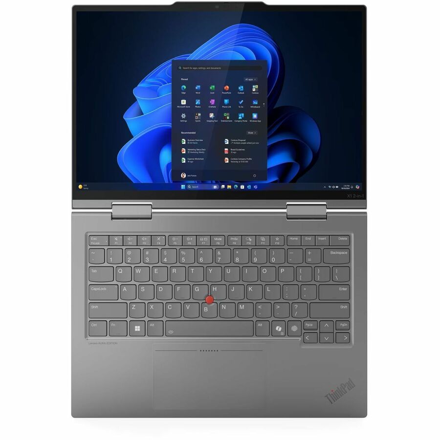 Lenovo Thinkpad X1 Gen 10 21Q00032US 14" Touchscreen Convertible 2 in 1 Notebook - 2.8K - 120 Hz - Intel Core Ultra 7 265U - Intel Evo Platform - 32 GB - 512 GB SSD - English Keyboard - Gray