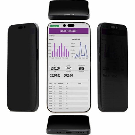 StarTech.com 4-Way 360 Privacy Screen For iPhone 16 Pro Max, Portrait/Landscape, Touch-Enabled, Tempered Glass Protector, 4Way Filter, TAA