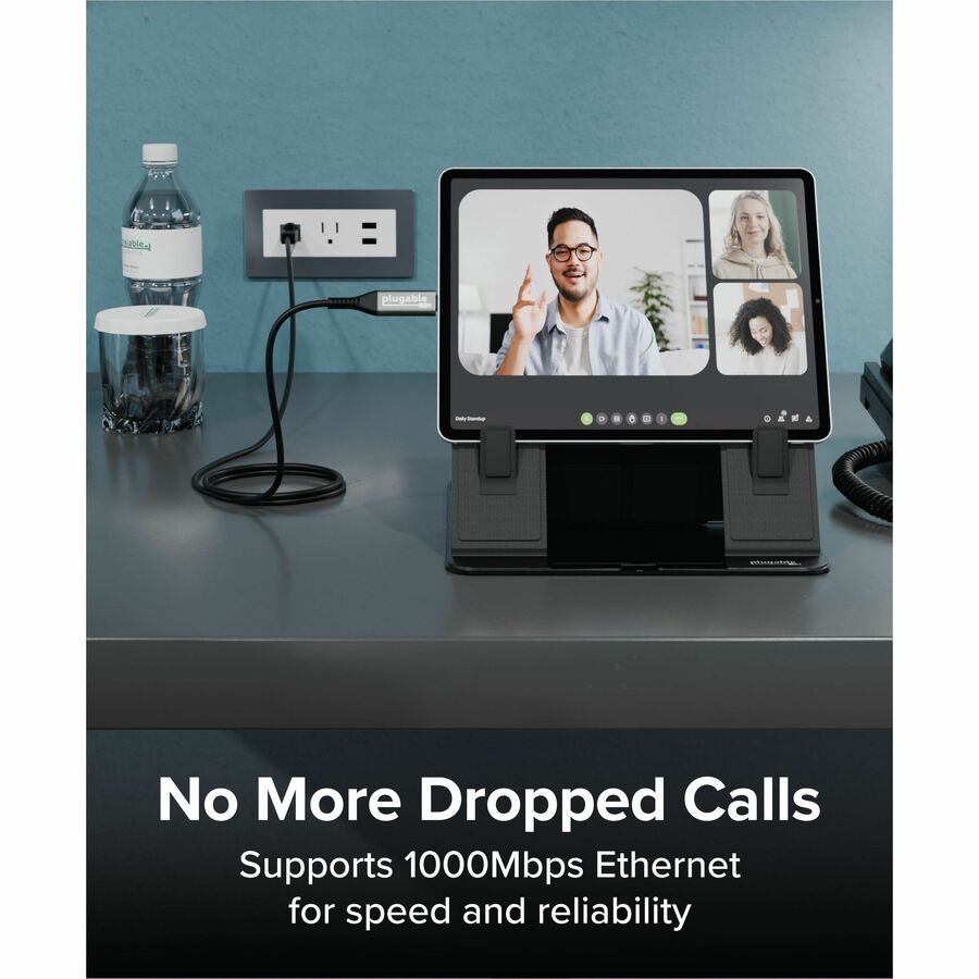 Plugable USB C to Ethernet Cable: USBC to RJ45 Ethernet Cord, Directly Connected LAN Gigabit Network Adapter