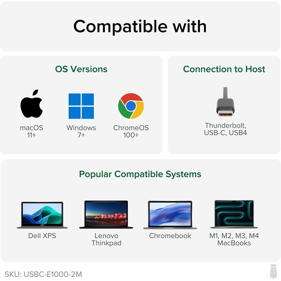 Plugable USB C to Ethernet Cable: USBC to RJ45 Ethernet Cord, Directly Connected LAN Gigabit Network Adapter