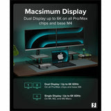 Plugable Thunderbolt 5 Dock - 140W Power Delivery, Up to Dual 6K@60Hz for Mac, Up to Dual 8K for Windows