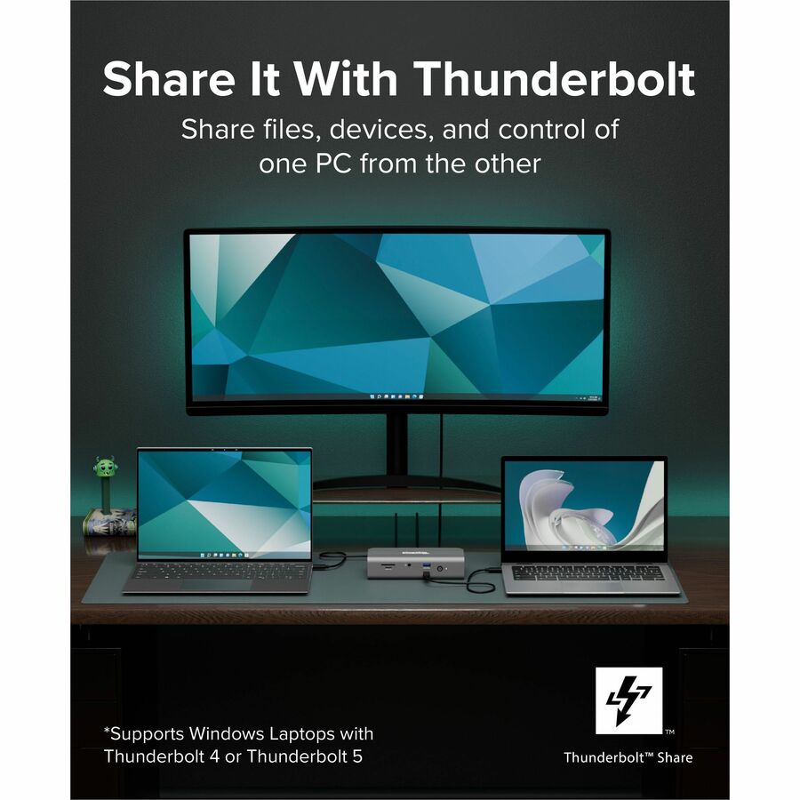 Plugable Thunderbolt 5 Dock - 140W Power Delivery, Up to Dual 6K@60Hz for Mac, Up to Dual 8K for Windows