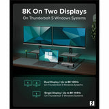 Plugable Thunderbolt 5 Dock - 140W Power Delivery, Up to Dual 6K@60Hz for Mac, Up to Dual 8K for Windows