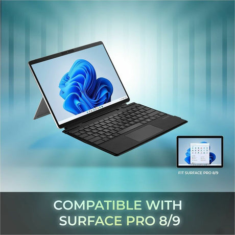 Adesso Portable Keyboard/Cover Case for 13" Microsoft Surface Pro 8, Surface Pro 9 Tablet - English (US) Keyboard