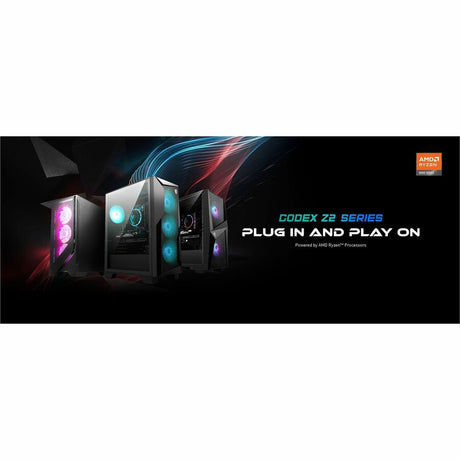 MSI Codex Z2 Codex Z2 A8NVL-484US Gaming Desktop Computer - AMD Ryzen 7 8700F - 16 GB - 2 TB SSD - Black