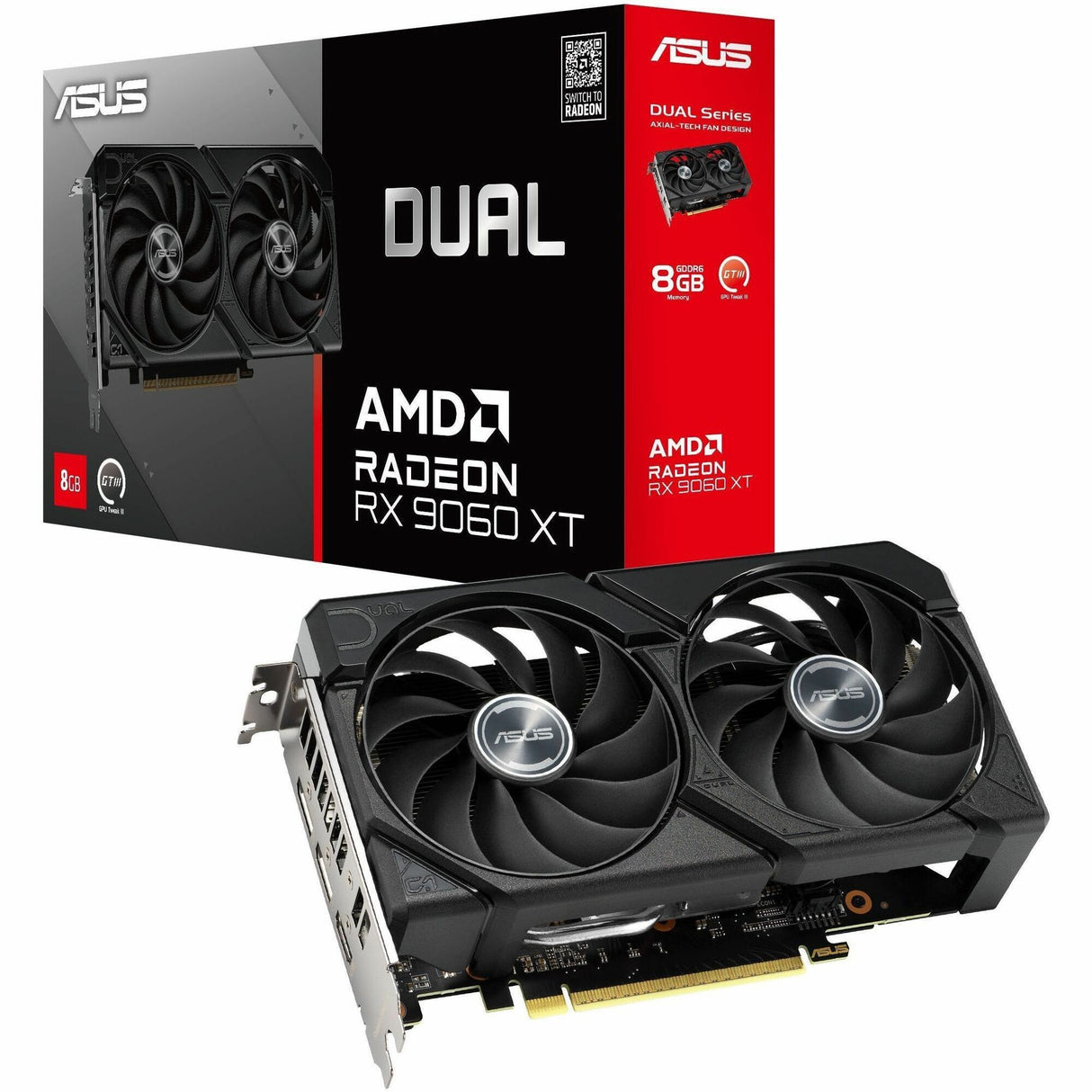 Asus AMD Radeon 9060 XT Graphic Card - 8 GB GDDR6