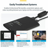 StarTech.com Portable Laptop Crash Cart Adapter, USB/VGA/Mini DisplayPort KVM Console, File Transfer/Video Capture, TAA