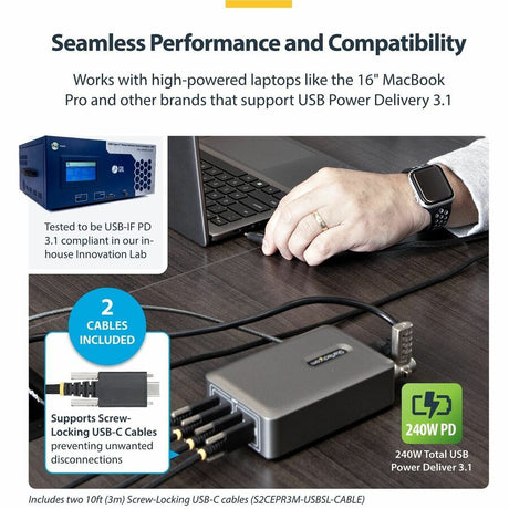 4 Port USB C Charger 240W