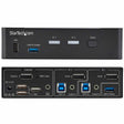 StarTech.com 2-Port DisplayPort KVM Switch, 4K 60Hz, DP 1.2, HDCP 1.4, EDID Management, 2-Port USB 3.0 Hub, TAA