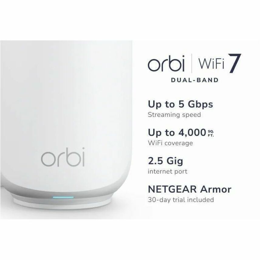 Netgear Orbi RBE372 Wi-Fi 7 IEEE 802.11be Ethernet Wireless Router