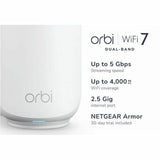 Netgear Orbi RBE372 Wi-Fi 7 IEEE 802.11be Ethernet Wireless Router