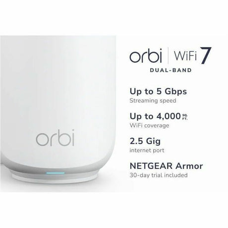 Netgear Orbi RBE372 Wi-Fi 7 IEEE 802.11be Ethernet Wireless Router