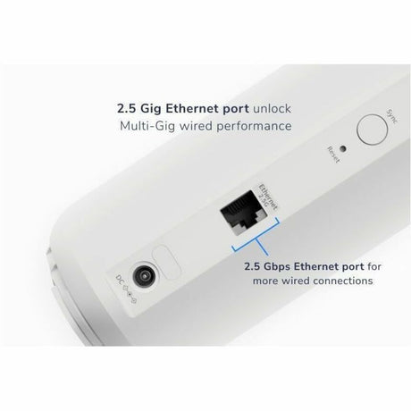 Netgear Orbi RBE370 Dual Band Wi-Fi 7 IEEE 802.11be 5 Gbit/s Wireless Range Extender