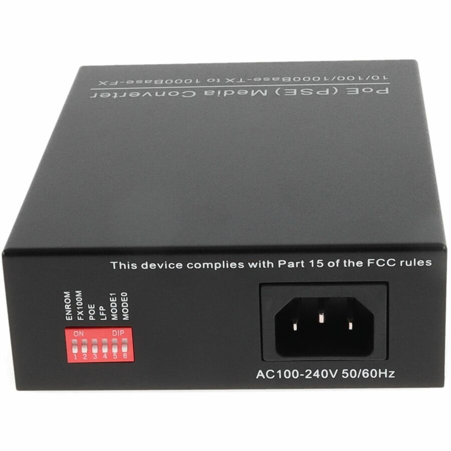AddOn 10/100/1000Base-TX(RJ-45) to Open SFP Port POE Media Converter