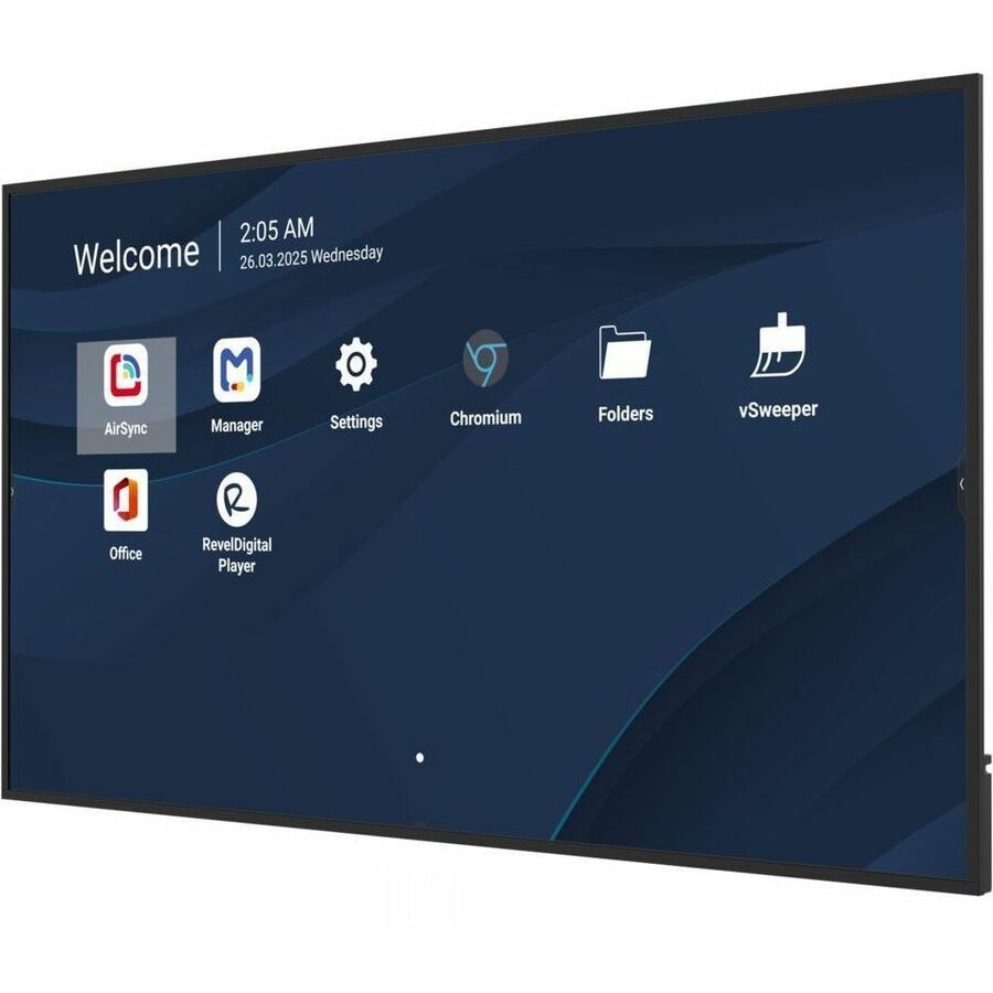 ViewSonic CDE7531 75 Inch 4K UHD Commercial Display with 500-nit Brightness, 5000:1 Contrast Ratio, OPS Slot, 8GB RAM, 32GB Storage, 16W Dual Speakers, Wifi Slot, HDMI, USB A, and USB C Inputs