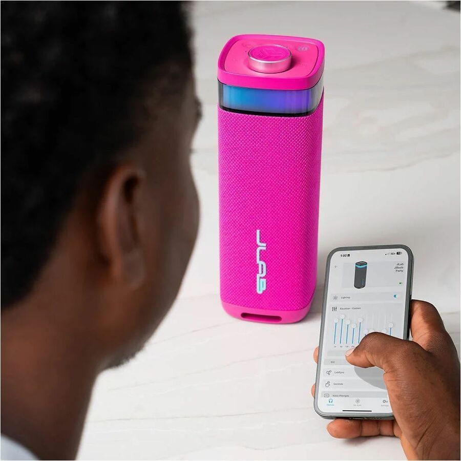 JLab JBuds Party Portable Bluetooth Speaker System - 30 W RMS - Pink
