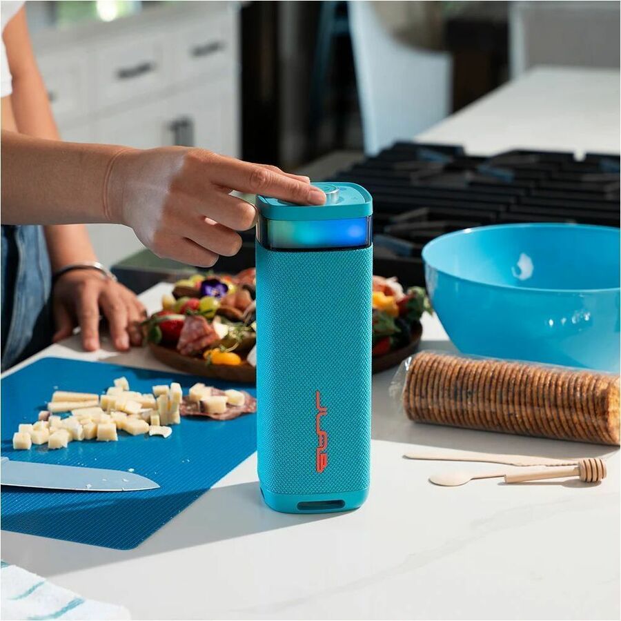 JLab JBuds Party Portable Bluetooth Speaker System - 30 W RMS - Cyan