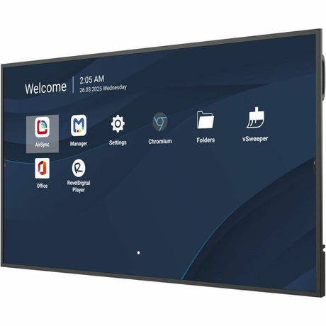 ViewSonic CDE6531 65 Inch 4K UHD Commercial Display with 500-nit Brightness, 5000:1 Contrast Ratio, OPS Slot, 8GB RAM, 32GB Storage, 16W Dual Speakers, Wifi Slot, HDMI, USB A, and USB C Inputs